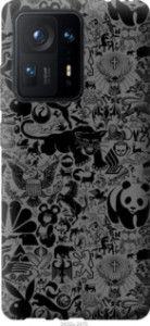 Чехол Чёрно-серый стикер бомбинг для Xiaomi Mix 4