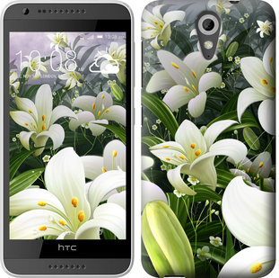 

Чехол Белые лилии для HTC Desire 620 245681