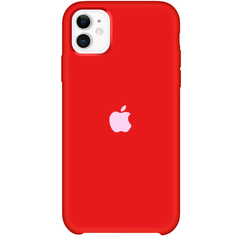 Чехол Silicone Case (AA) для Apple iPhone 11 (6.1") (Красный / Dark Red)