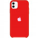 Чехол Silicone Case (AA) для Apple iPhone 11 (6.1") (Красный / Dark Red)