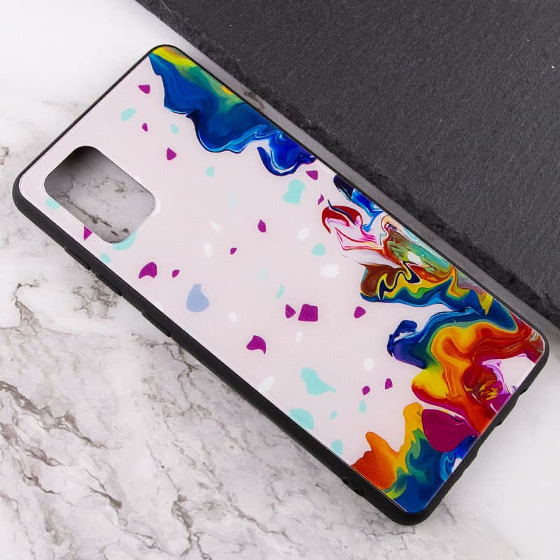 Фото TPU+Glass чехол Diversity для Samsung Galaxy A52 4G / A52 5G / A52s (Stains multicolored) в магазине vchehle.ua