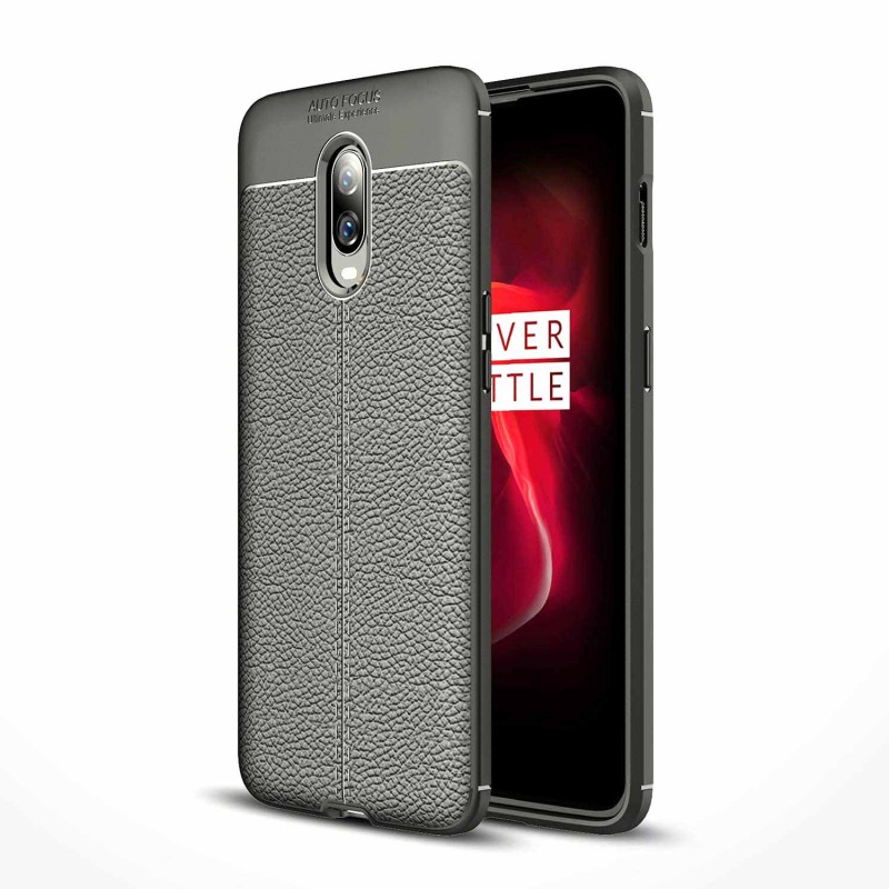 TPU чехол iPaky Litchi Series для OnePlus 6T