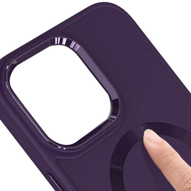 TPU чехол Bonbon Metal Style with Magnetic safe для Apple iPhone 14 (6.1") (Фиолетовый / Dark Purple) в магазине vchehle.ua