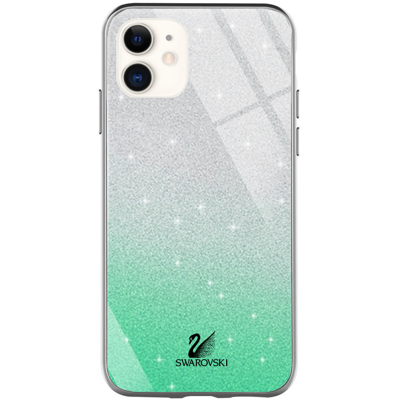 

TPU+Glass чехол Swarovski для Apple iPhone 11 (6.1") (Бирюзовый) 784906
