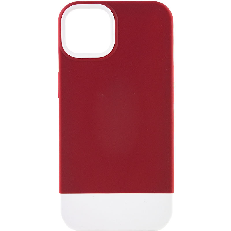 Чохол TPU+PC Bichromatic на Apple iPhone 13 (6.1") (Wine / White)