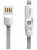 Кабель ROCK Lightning / MicroUSB Combo Flat 100cm (5V/2.1A) (Серый / Grey)