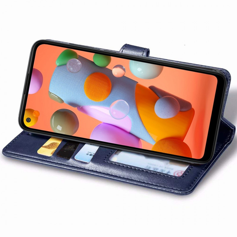 Фото Кожаный чехол-книжка GETMAN Gallant (PU) для Samsung Galaxy A11 (Синий) в магазине vchehle.ua