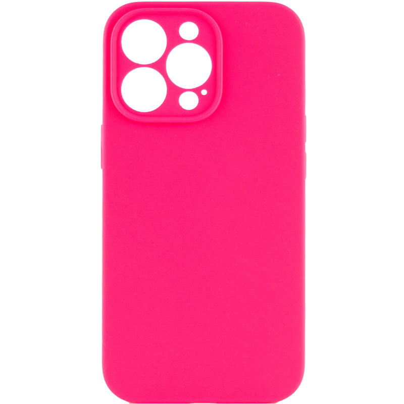 Чехол Silicone Case Full Camera Protective (AA) NO LOGO для Apple iPhone 14 Pro Max (6.7") (Розовый / Barbie pink)