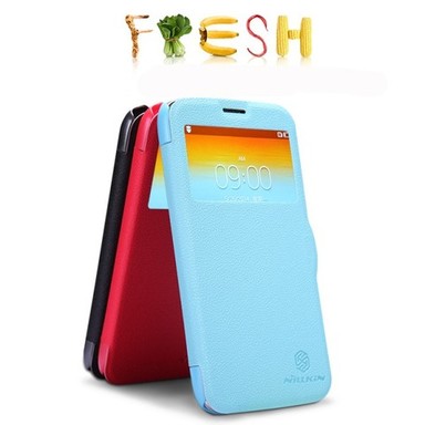 #Кожаный чехол (книжка) Nillkin Fresh Series для Lenovo A859