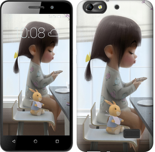 

Чехол Милая девочка с зайчиком для Huawei Honor 4C 636723