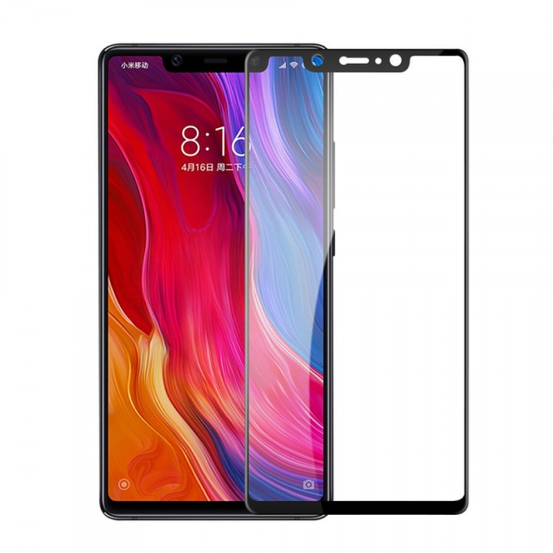 Защитное цветное стекло Mocolo (CP+) на весь экран для Xiaomi Mi 8 SE (Черный)