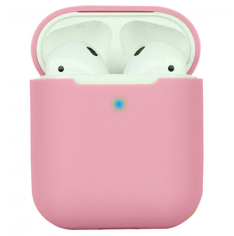 

Силиконовый футляр для наушников AirPods 1/2 (Рожевий / Light pink) 1160358