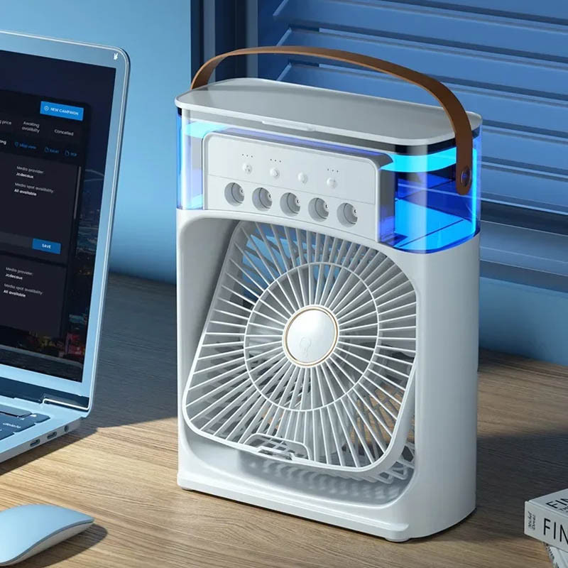 Замовити Уцінка Портативний вентилятор Mini Cool Fan з розпилювальним охолодженням (Пошкоджене пакування / White) на vchehle.ua