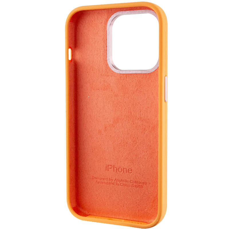 Купить Чехол Silicone Case Metal Buttons (AA) для Apple iPhone 14 Pro Max (6.7") (Оранжевый / Marigold) на vchehle.ua