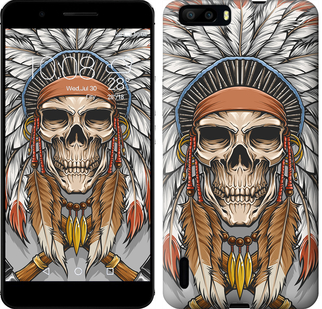 

Чехол Череп индейца для Huawei Honor 6 Plus 641265