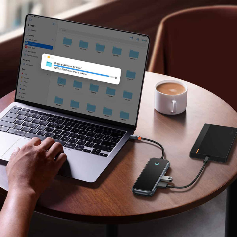 Переходник Baseus Hub AcmeJoy 5-Port Type-C (HDMI*1+USB3.0*2+USB2.0*1+Type-C PD&Data*1) (WKJZ) (Dark Gray) в магазине vchehle.ua