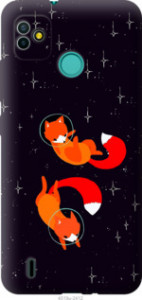 Чехол Лисички в космосе для Tecno Pop 5 BD2p