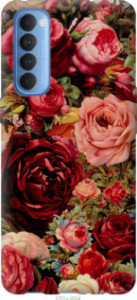 Чехол Цветущие розы для Oppo Reno 4 Pro