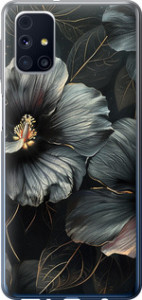 Чехол Черные цветы для Samsung Galaxy M31s M317F