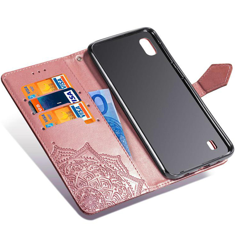 Фото Кожаный чехол (книжка) Art Case с визитницей для Samsung Galaxy A10 (A105F) (Розовый) в магазине vchehle.ua