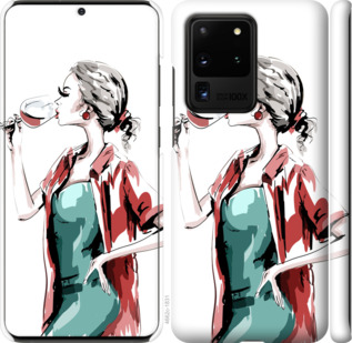 

Чохол Дівчина з келихом на Samsung Galaxy S20 Ultra 878699
