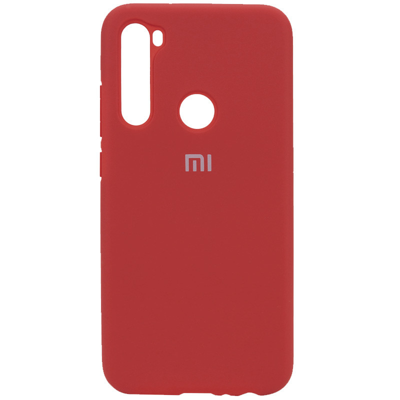 Чохол Silicone Cover Full Protective (AA) на Xiaomi Redmi Note 8 / Note 8 2021 (Червоний / Camellia)