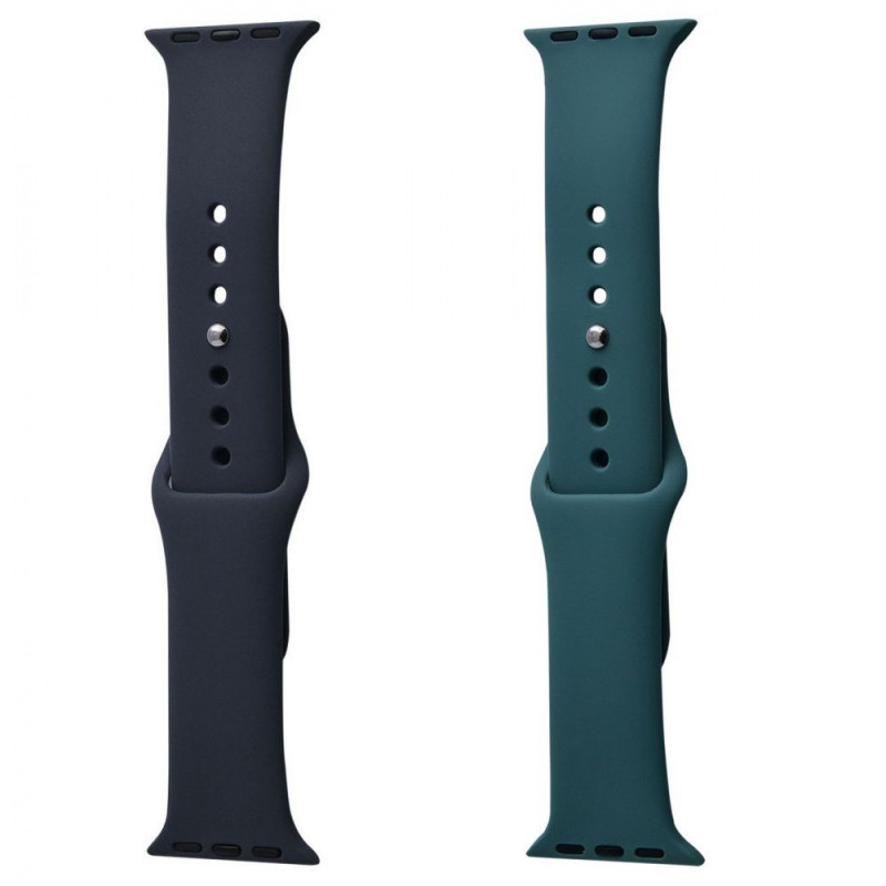 Силіконовий ремінець для Apple Watch Sport Band 42/44/45/46/49mm (S) 2pcs