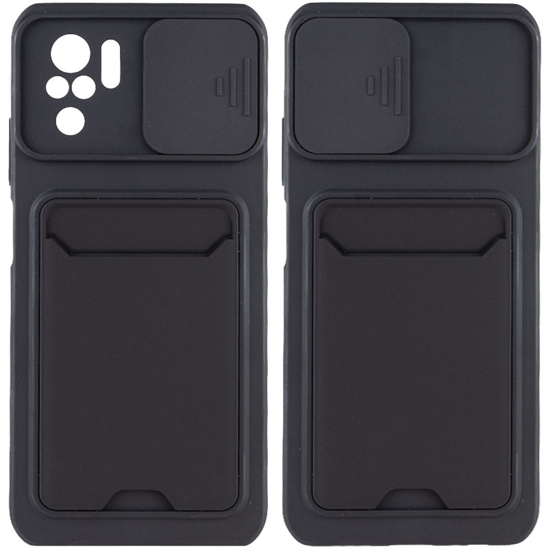 

TPU+PC чохол Card Holder для Xiaomi Redmi Note 10 (Чорний) 1213621
