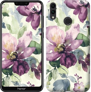 Чехол Цветы акварелью для Huawei Y7 2019
