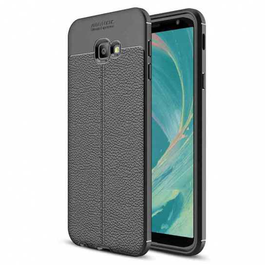 

TPU чехол фактурный (с имитацией кожи) для Samsung Galaxy J4+ (2018) (Черный) 666229