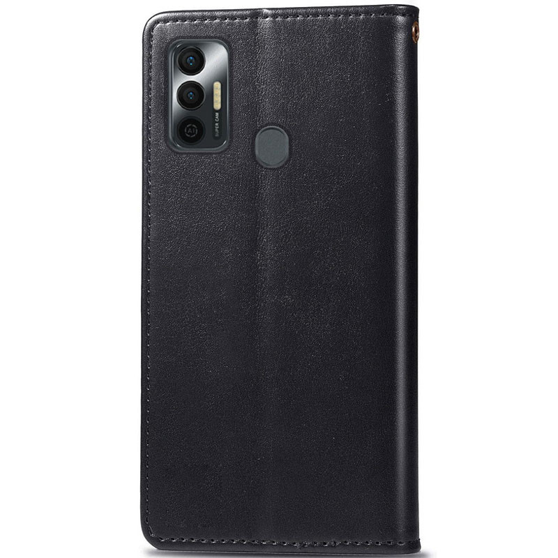 Фото Кожаный чехол книжка GETMAN Gallant (PU) для TECNO Spark 7 (Черный) на vchehle.ua