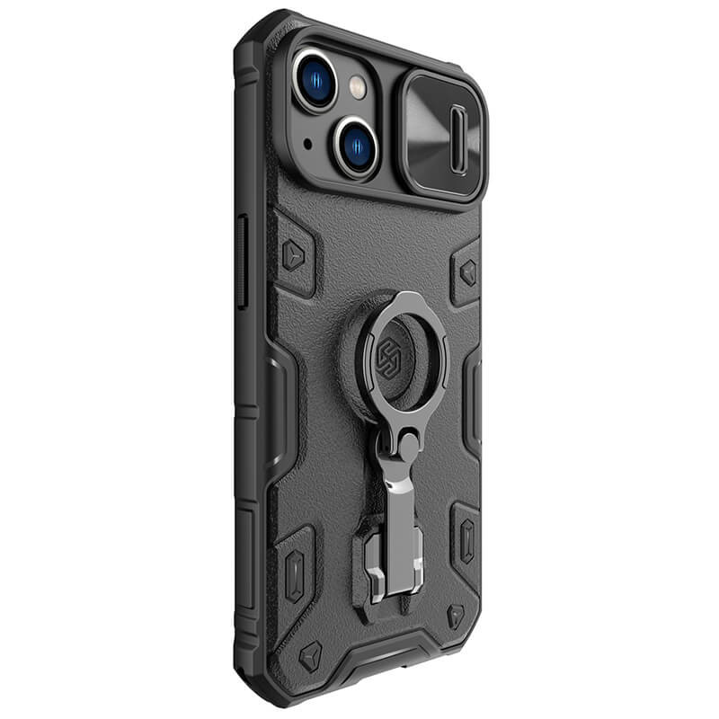 Замовити TPU+PC чохол Nillkin CamShield Armor Pro no logo (шторка на камеру) на Apple iPhone 14 / 13 (6.1") (Чорний) на vchehle.ua