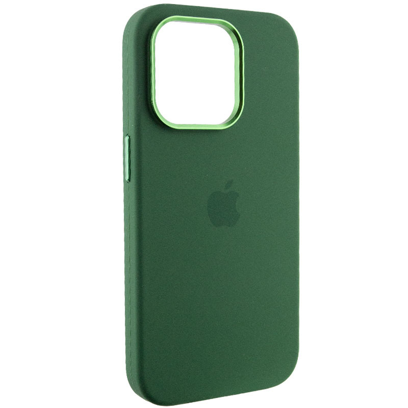 Чохол Silicone Case Metal Buttons (AA) на Apple iPhone 13 Pro Max (6.7") (Зелений / Clover)
