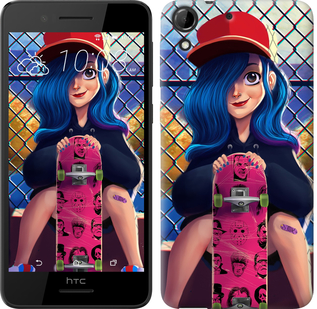 

Чехол Прикольная девочка со скейтбордом для HTC Desire 728G 618177