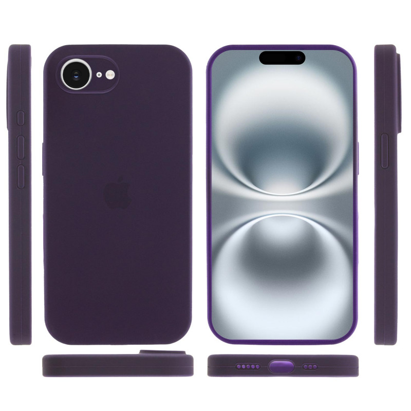 Фото Чохол Silicone Case Full Camera Protective (AA) на Apple iPhone 16e (6.1") (Фіолетовий / Elderberry) в маназині vchehle.ua