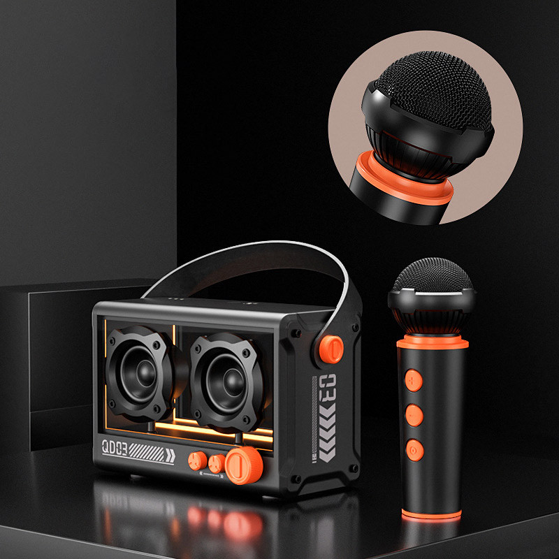 Купити Bluetooth колонка QD03 Transparent з мікрофоном (Black) на vchehle.ua