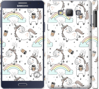 

Чехол Единорог и кофе для Samsung Galaxy A7 A700H 840652