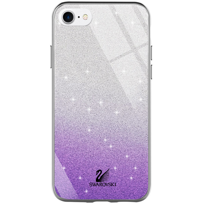 

TPU+Glass чехол Swarovski для iPhone SE (2020) (Фиолетовый) 784935
