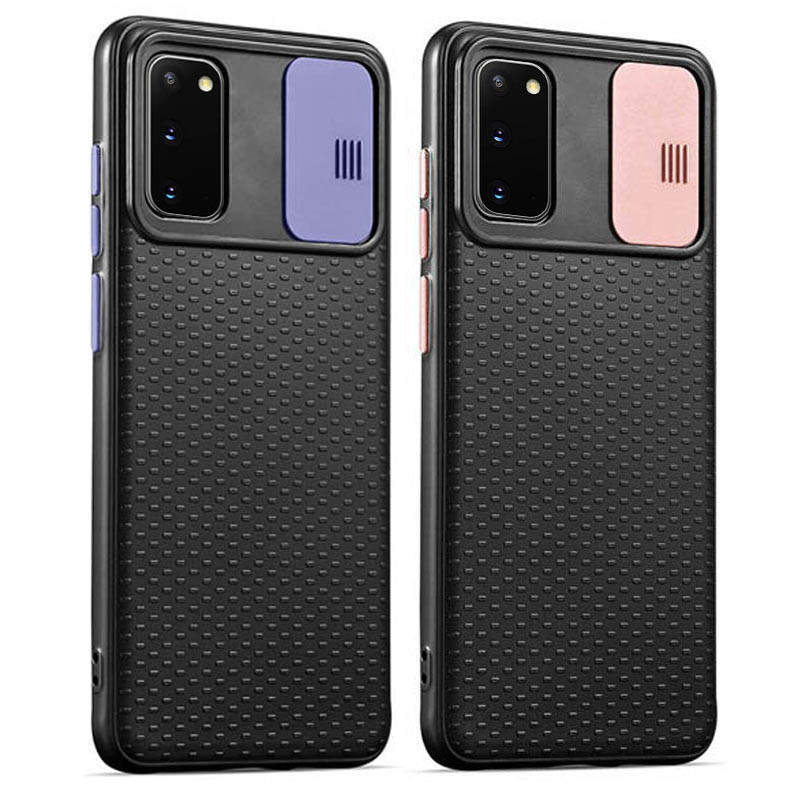 Чехол Camshield Black TPU со шторкой защищающей камеру для Samsung Galaxy S20