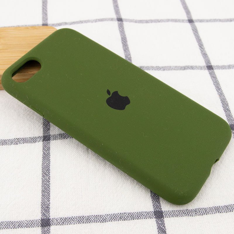 Фото Чехол Silicone Case Full Protective (AA) для Apple iPhone SE (2020) (Зеленый / Dark Olive) на vchehle.ua