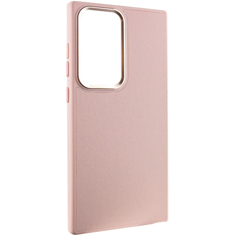 Фото Кожаный чехол Bonbon Leather Metal Style для Samsung Galaxy S22 Ultra (Розовый / Light pink) на vchehle.ua