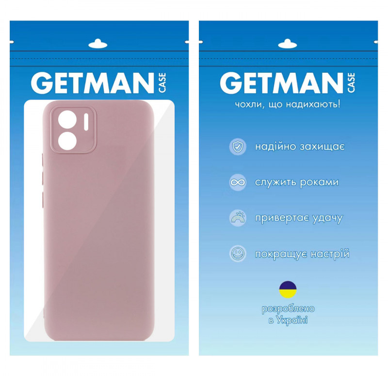 Чехол TPU GETMAN Liquid Silk Full Camera для Xiaomi Redmi A1 / A2 (Розовый / Pink Sand) в магазине vchehle.ua