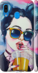 Чехол Арт-девушка в очках для Samsung Galaxy A30