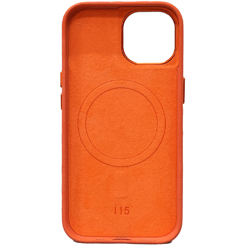Фото Чехол Denim with Magnetic safe для Apple iPhone 15 (6.1") (Orange) в магазине vchehle.ua