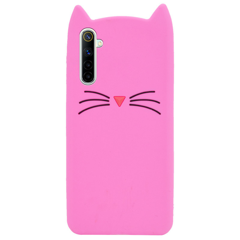 

Силиконовая накладка 3D Cat для Realme 6 (Розовый) 905565