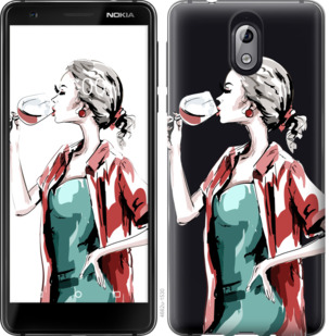 

Чехол Девушка с бокалом для Nokia 3.1 841882