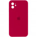 Чехол Silicone Case Square Full Camera Protective (AA) для Apple iPhone 11 (6.1") (Красный / Rose Red)