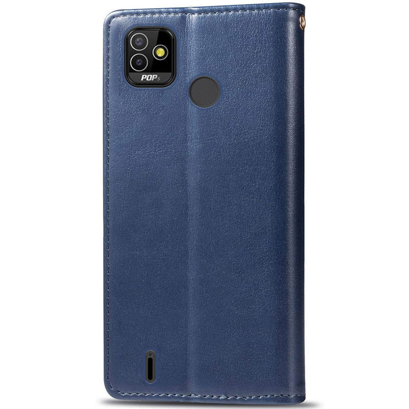 Фото Шкіряний чохол-книжка GETMAN Gallant (PU) для TECNO POP 5 (Синій) в маназині vchehle.ua