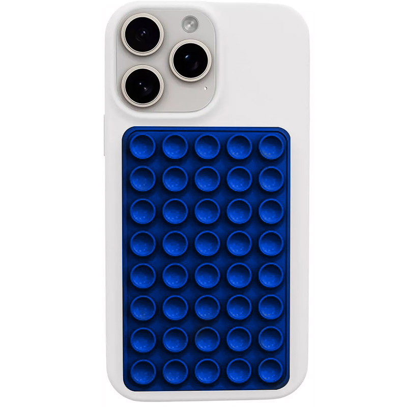 Тримач-присоска для телефону Double Side Silicone 80*55мм (Blue)