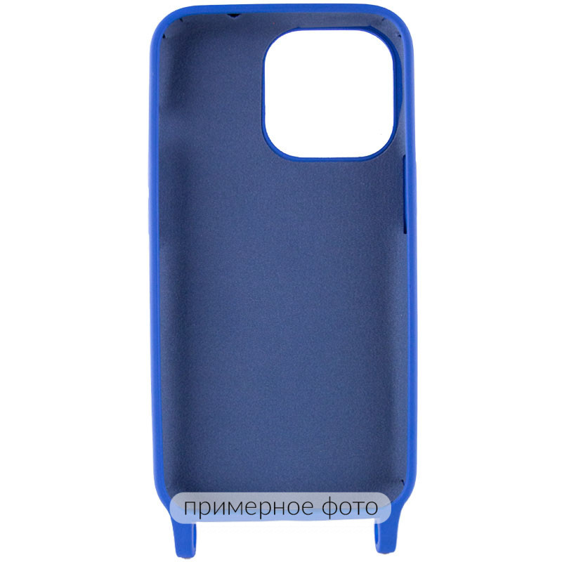 Фото Чехол Cord case Ukrainian style c длинным цветным ремешком для Samsung Galaxy A32 4G (Темно-синий / Midnight blue) на vchehle.ua